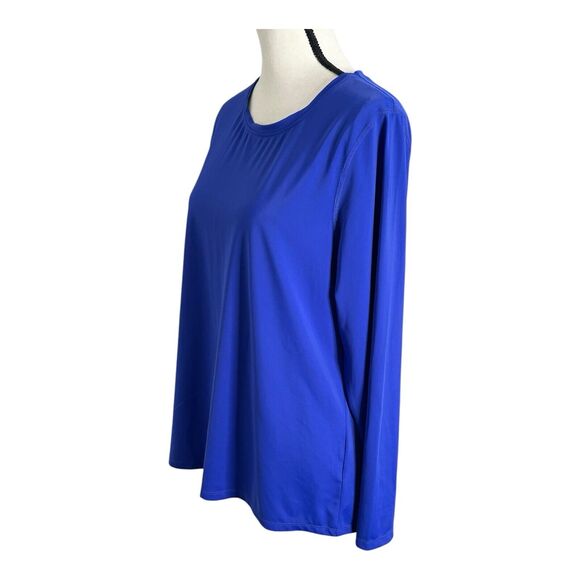 L.L. BEAN Women's L Reg‎ Long Sleeves Dark Blue Scoop Neck UPF Sweatshirt - Picture 4 of 12